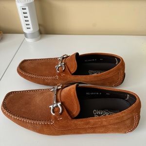 Salvatore Ferragamo Mens PARIGI Gancini Bit Shoes Drivers Loafers 9.5